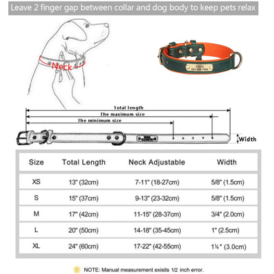 Collier Cuir Personnalisé Gravure Gros Chien