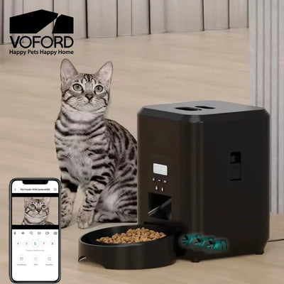 Distributeur Croquettes Chien Connecté Caméra Interphone Programmable
