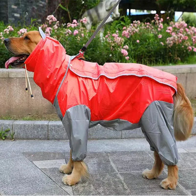 Manteau Imperméable Combinaison Intégrale Capuche Chien 4 Pattes