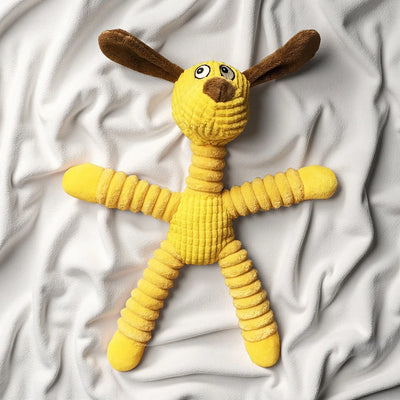 Jouet à Mâcher Velours Côtelé Animal Chien 30 cm