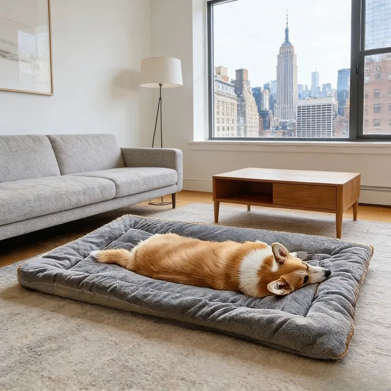 Coussin de Lit Polaire Épais pour Grand Chien