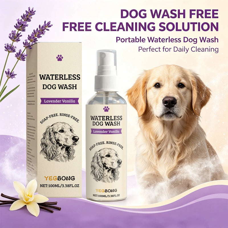 Shampoing Sec Spray pour Chien Lavande Vanille 100 ml