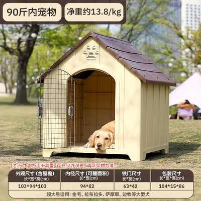 Niche pour Chien Extérieur Plastique Isolée Grande Taille Toutes Saisons