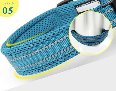 Collier Maille Nylon Réfléchissant Gros Chien