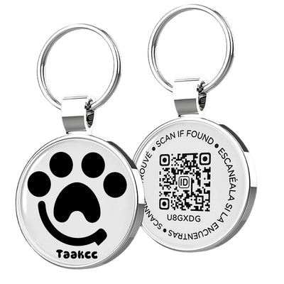 Médaille QR Code Chien en Métal Sans Abonnement