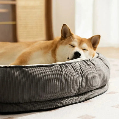 Panier Ovale Bord Texturé pour Chien du S au 2XL