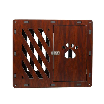 Niche d'Intérieur en Bois pour Chien Meuble à Porte Lattée