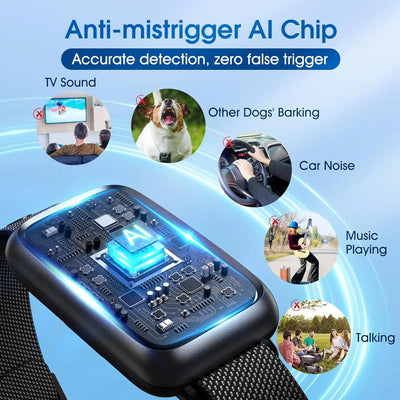 Collier Anti-Aboiement Chien Bip et Vibration 7 Niveaux