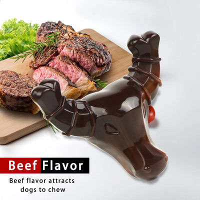 Jouet à Mâcher Bœuf Gros Chien Peluche Interactif