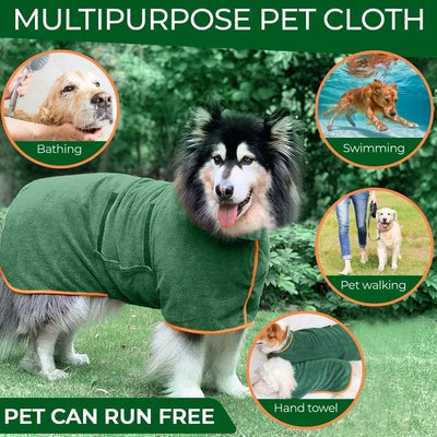 Peignoir Séchage Rapide Microfibre pour Chien