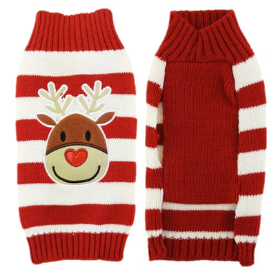 Pull de Noël Col Roulé Petit et Moyen Chien