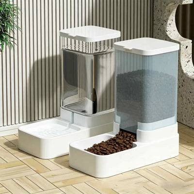 Distributeur Croquettes et Eau Chien Gravité 2,1 kg 3,8 L