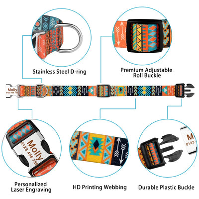 Collier Chien Personnalisé Gravé Motif au Choix