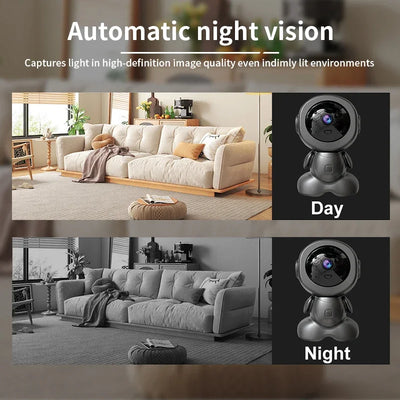 Caméra pour Chien 4K 8MP WiFi Panoramique Audio Bidirectionnel