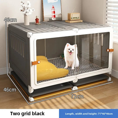 Cage pour Chien d'Intérieur Meuble Transparente Deluxe