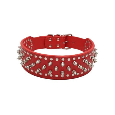 Collier Cuir Clouté Pitbull Mastiff