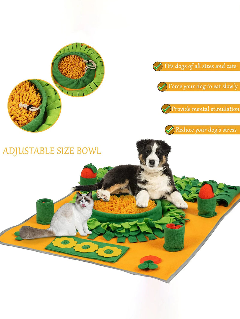 Tapis de Fouille Jardin avec Gamelle Chenille pour Chien