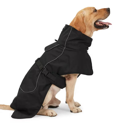 Manteau Imperméable d'Hiver Coupe-Vent Bande Réfléchissante Grand Chien