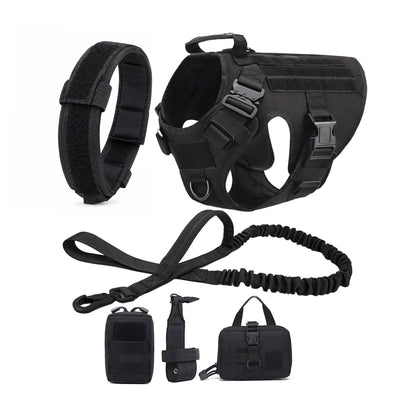 Harnais Tactique Chien Set Complet avec Pochettes Molle