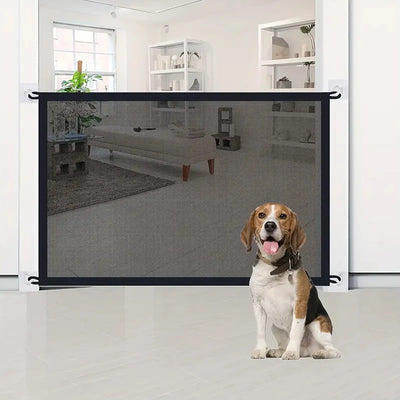 Barrière pour Chien Porte et Couloir Filet 72 cm