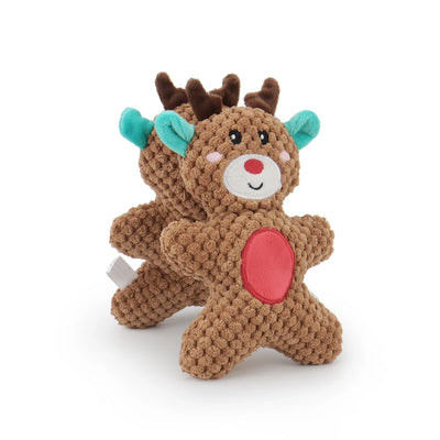 Cadeau de Noël Chien Peluche Couinante Père Noël Donut