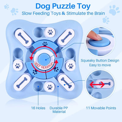 Jouet Puzzle Interactif pour Chien Plateau à Friandises