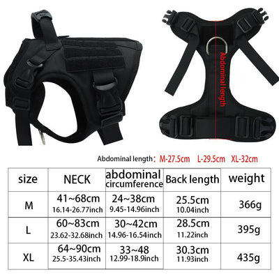 Harnais Tactique Molle Noir Berger Allemand Boucle Métal