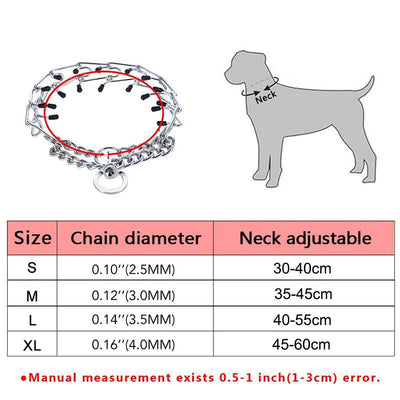 Collier Prong Acier Inox Gros Chien Dressage