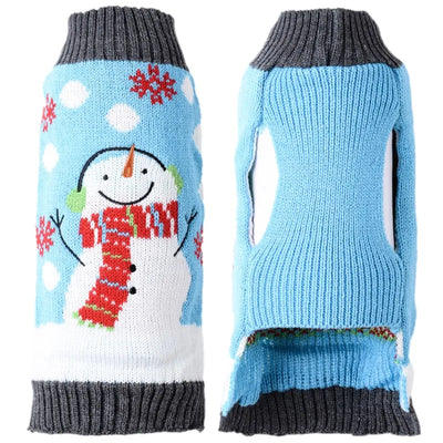 Pull de Noël Col Roulé Petit et Moyen Chien