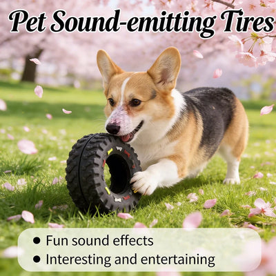Jouet Indestructible Pneu Sonore à Mâcher Gros Chien