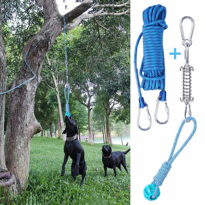 Spring Pole Chien Kit Corde 5 m avec Jouet à Tirer