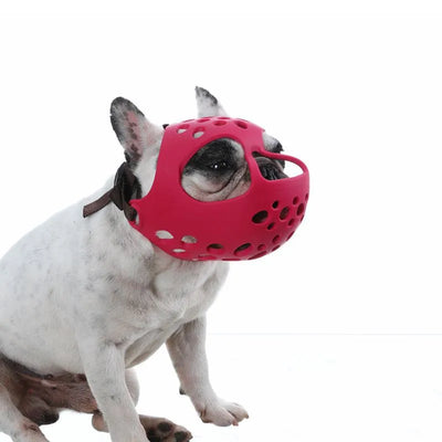 Muselière Chien Museau Court Silicone Bouledogue