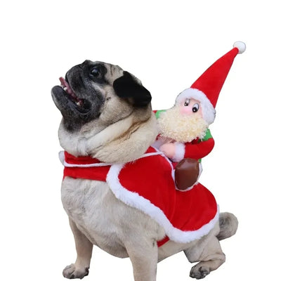 Costume de Père Noël Cavalier pour Chien