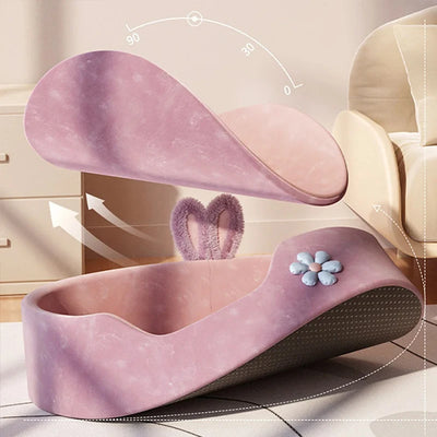 Canapé pour Chien Rose Velours Côtelé Petit Chien