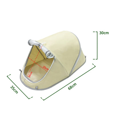 Tente pour Chien Pop-Up Anti-UV Niche Pliable Beige