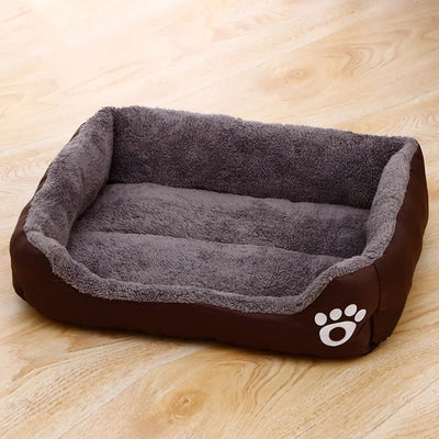 Panier Rectangulaire Noir Doux Antidérapant pour Chien