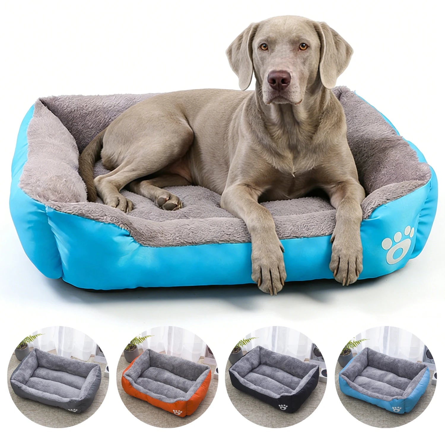 Lit Carré pour Grand Chien Doux et Chaud d'Hiver