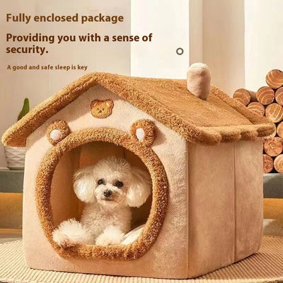 Niche d'Intérieur pour Petit Chien Maison Douce Toutes Saisons