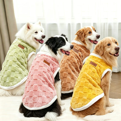 Manteau Flanelle Douce Gaufrée pour Chien Moyen à Grand