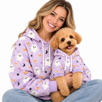 Sweat à Capuche Halloween Chien Assorti Maître