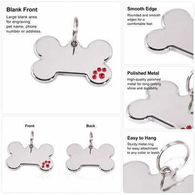 Médaille Gravée en Os à Griffes pour Chien