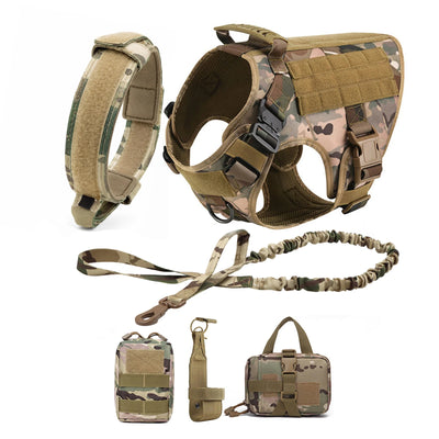Harnais Tactique Chien Set Complet avec Pochettes Molle