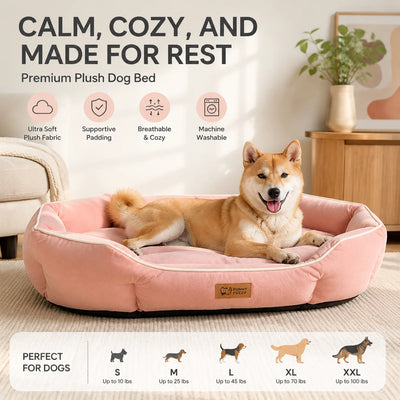 Panier Apaisant Bords Rembourrés Lavable Petit Moyen Chien