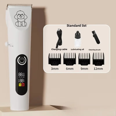 Tondeuse pour Chien Professionnelle Sans Fil 250 min LCD