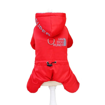 Combinaison Imperméable Hiver 4 Pattes Chien Capuche