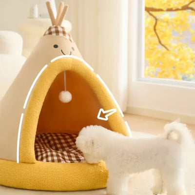 Niche d'Intérieur pour Chien Tipi Douillet 38 à 70 cm