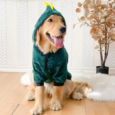 Manteau Dinosaure à Capuche Velours Gros Chien