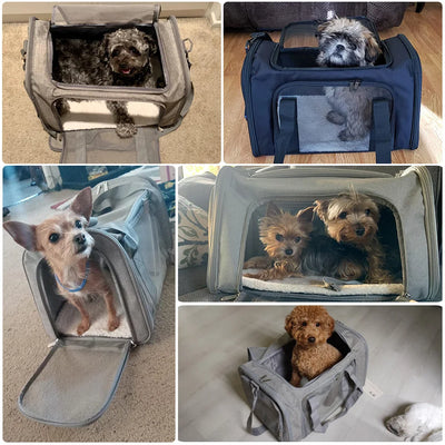 Sac de Transport Chien Souple Bandoulière Petit Chien Chat