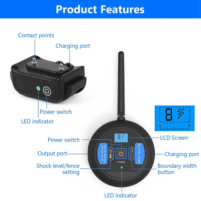 Clôture Sans Fil Rechargeable Gros Chien