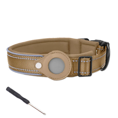 Collier pour Traceur GPS Rembourré Réfléchissant Grand Chien